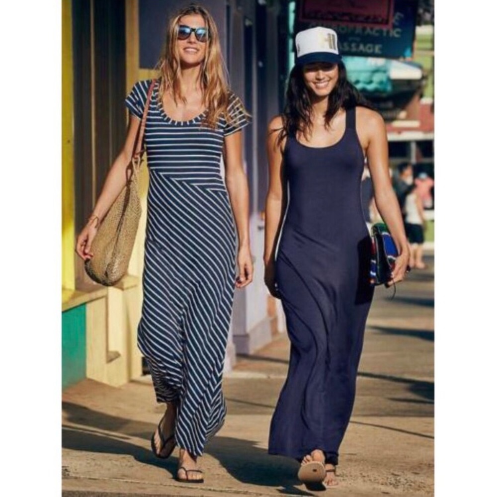 Athleta Makai Striped Maxi Dress